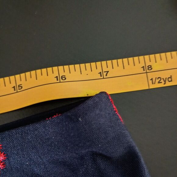 Charter Club women's navy skort 5" Inseam red embroidered circle pattern 14 - Picture 8 of 9